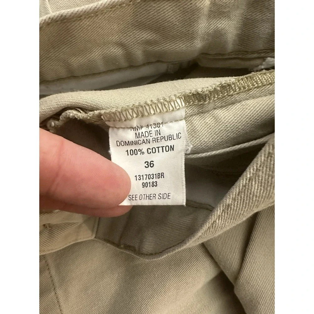 VINTAGE Polo Ralph Lauren Shorts Mens 36 Tan 90s Cotton Double Pleated